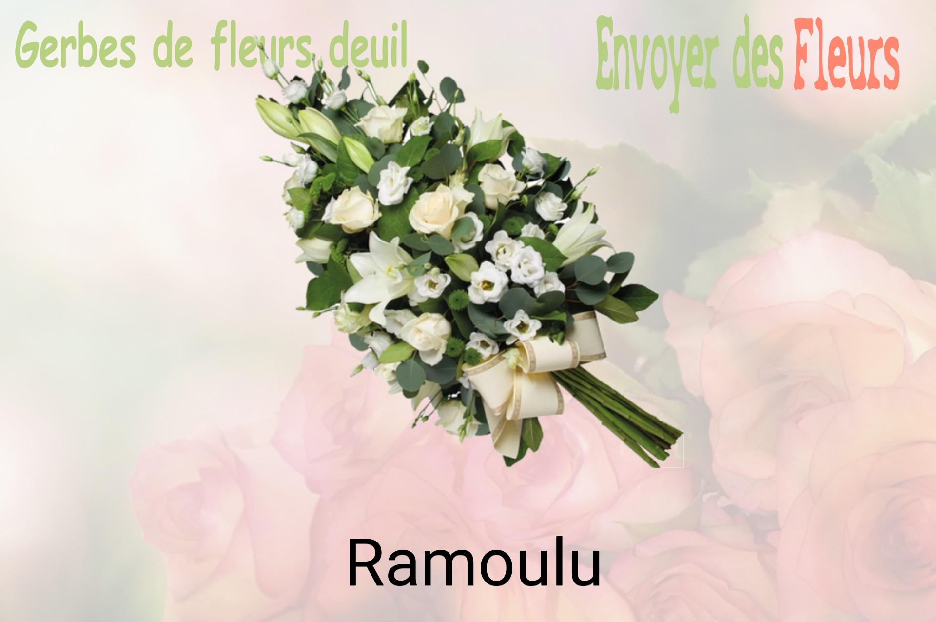 Gerbe de fleurs de deuil livrée à Ramoulu